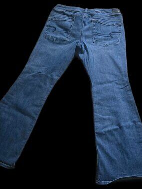 American Eagle Kick Boot Jeans | Light‑Medium Wash | Size 14 Short